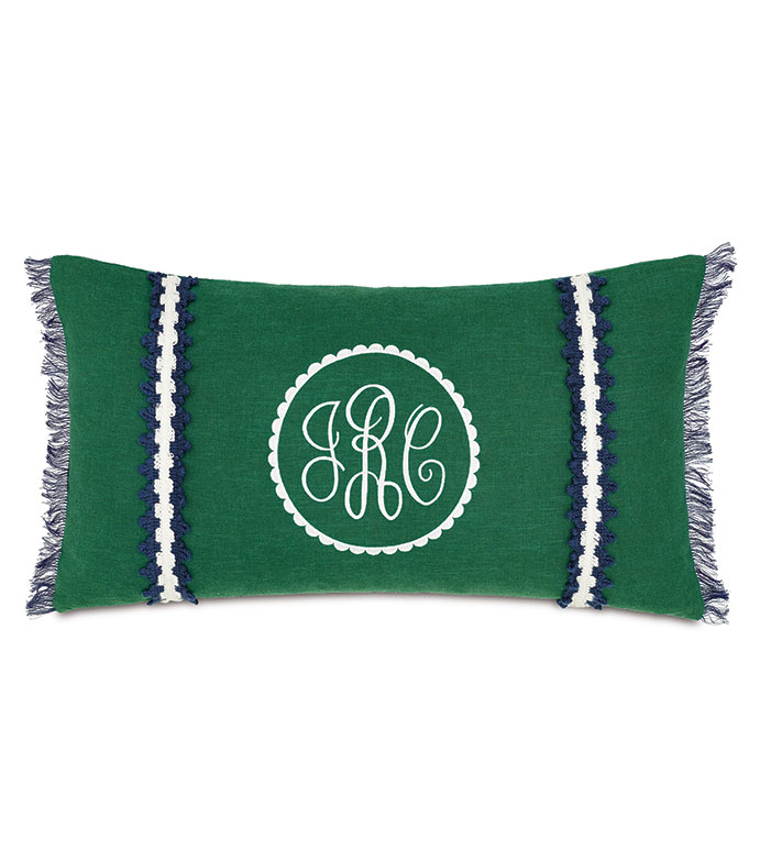 BOCA RATON MONOGRAM DECORATIVE PILLOW