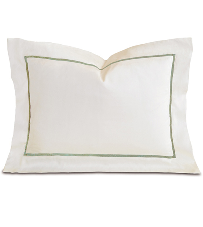 Linea Velvet Ribbon Boudoir In Ivory & Aloe