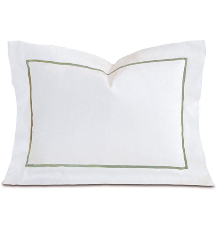 Linea Velvet Ribbon Boudoir In White & Aloe