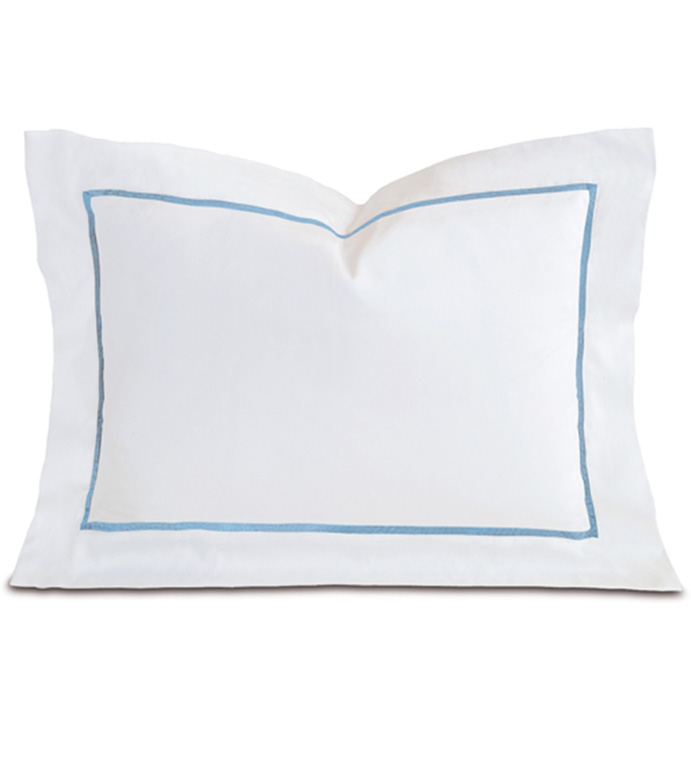 Linea Velvet Ribbon Boudoir In White & Azure