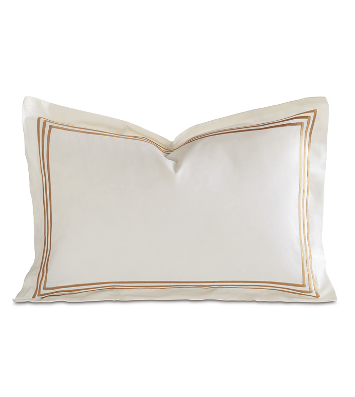 Tessa Ivory/Antique Boudoir Sham