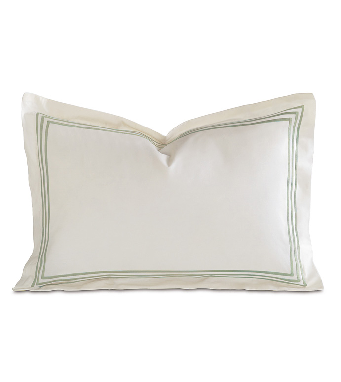 Tessa Ivory/Aqua Boudoir Sham