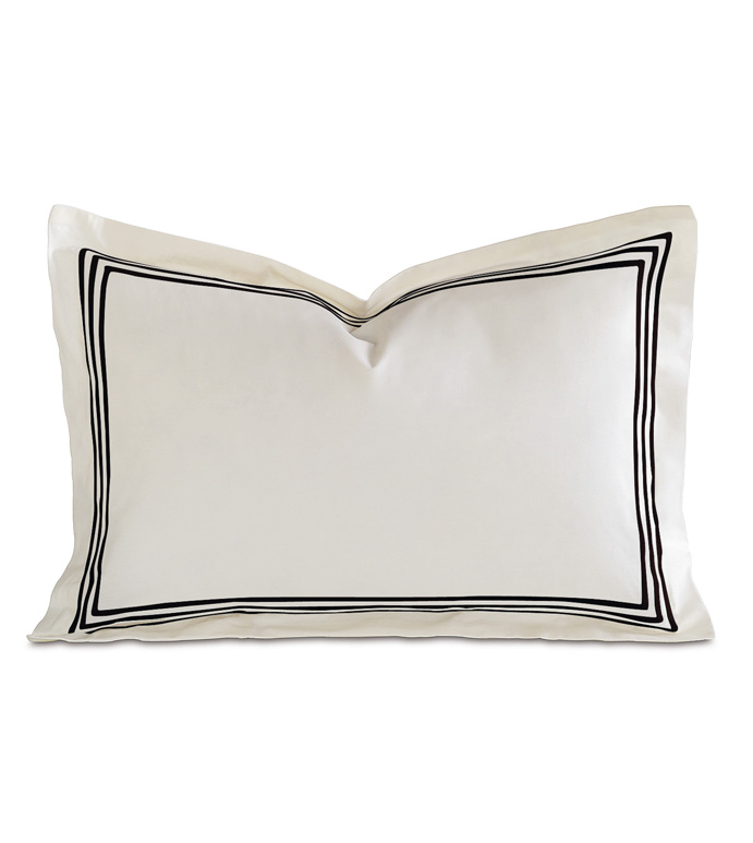 Tessa Ivory/Black Boudoir Sham