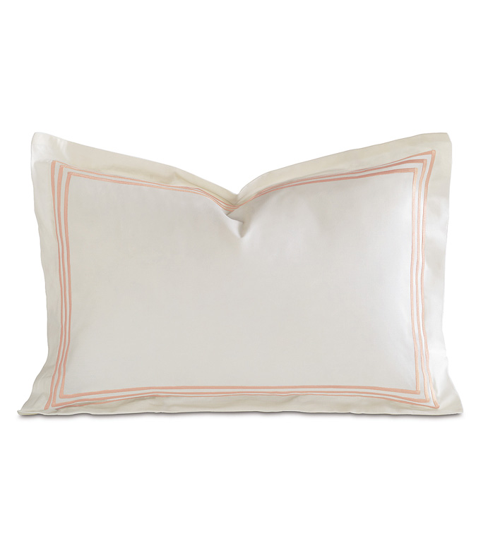 Tessa Ivory/Blush Boudoir Sham