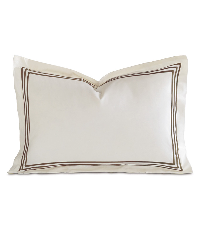 Tessa Ivory/Brown Boudoir Sham