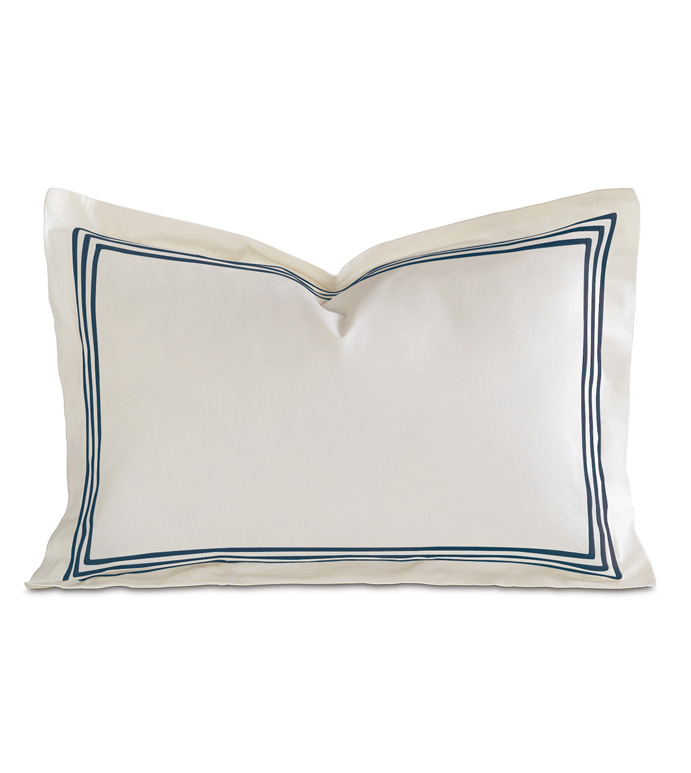 Tessa Ivory/Navy Boudoir Sham