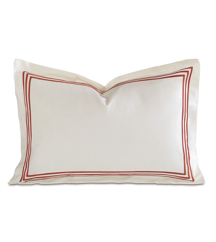 Tessa Ivory/Scarlet Boudoir Sham