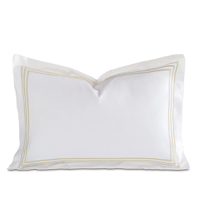 Tessa White/Bisque Boudoir Sham
