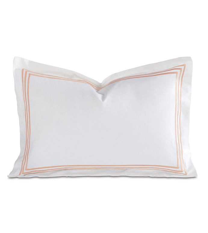 Tessa White/Blush Boudoir Sham