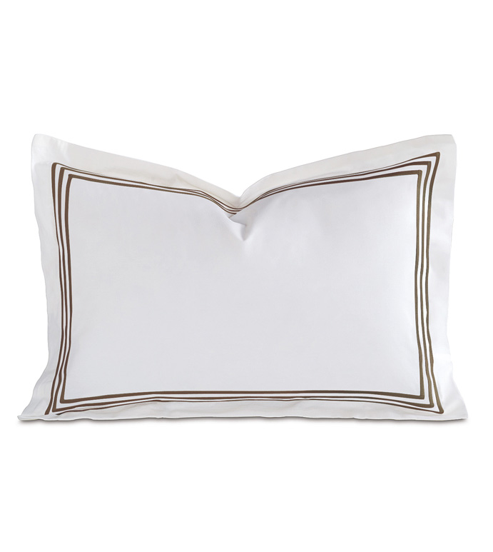 Tessa White/Brown Boudoir Sham