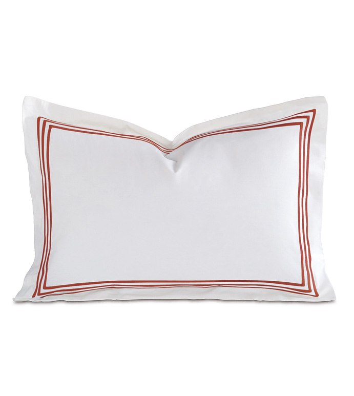 Tessa White/Scarlet Boudoir Sham