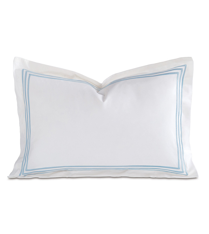 Tessa White/Sky Boudoir Sham