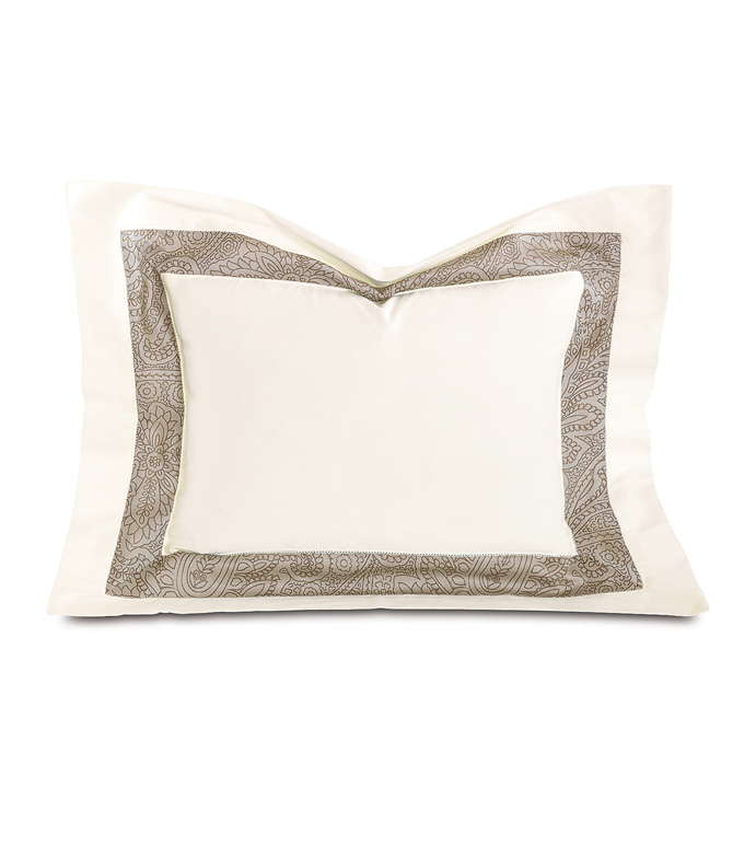 Cornice Ivory/Biscotti Boudoir Sham