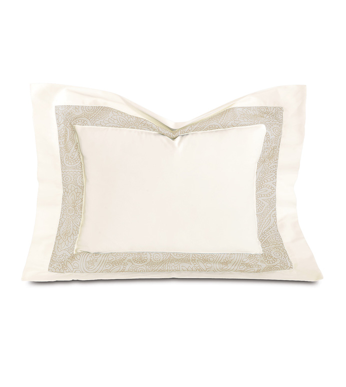 Cornice Ivory/Pearl Boudoir Sham
