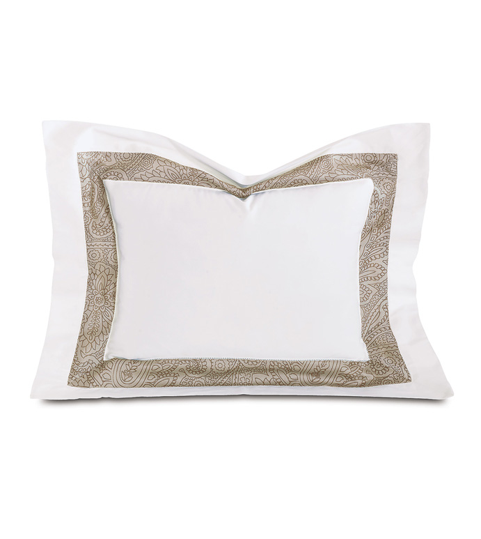 Cornice White/Biscotti Boudoir Sham