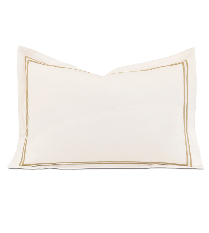 Enzo Ivory/Antique Boudoir Sham