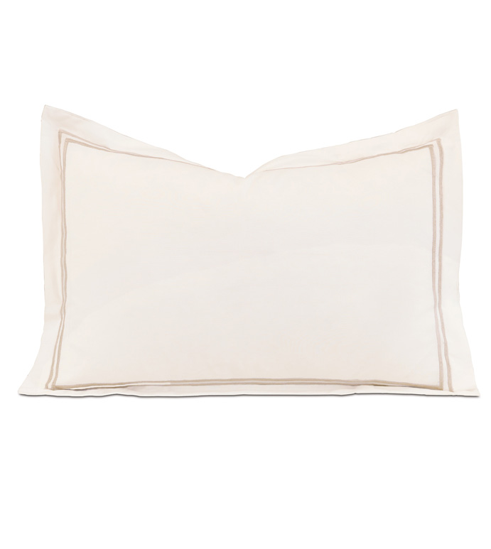 Enzo Ivory/Bisque Boudoir Sham