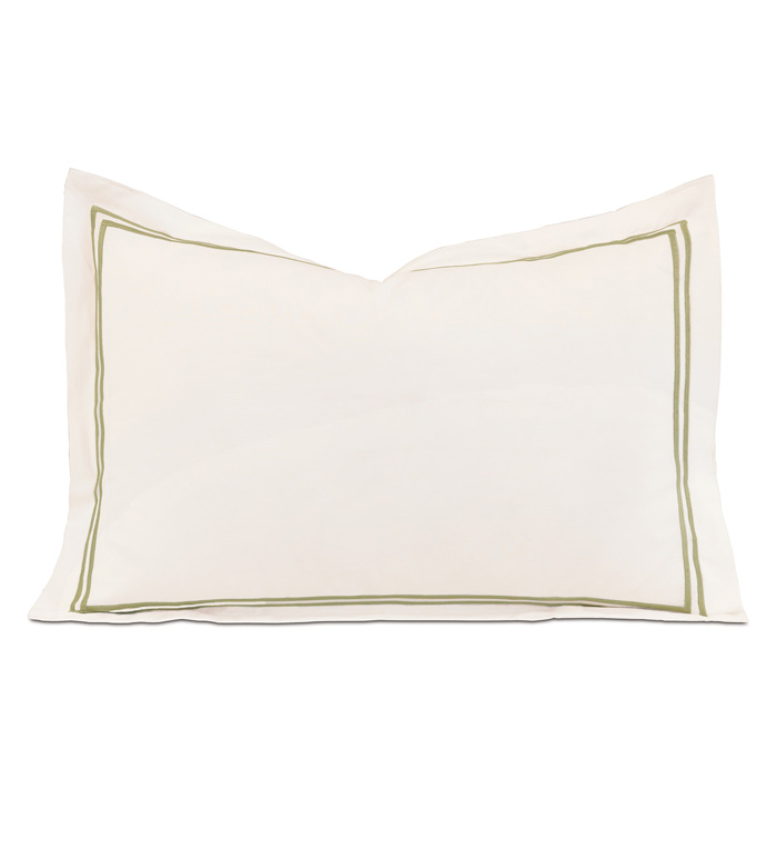 Enzo Ivory/Lime Boudoir Sham
