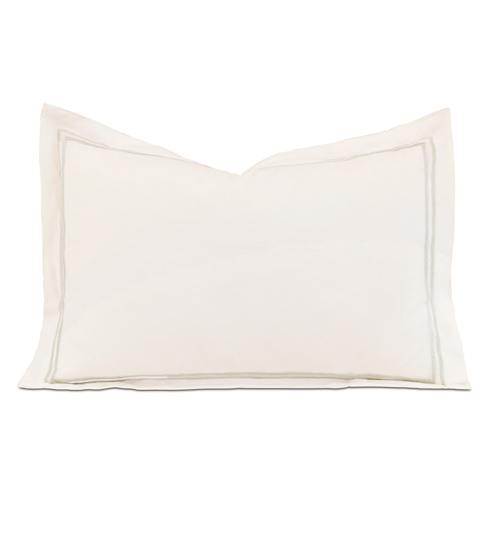 Enzo Ivory/Silver Boudoir Sham