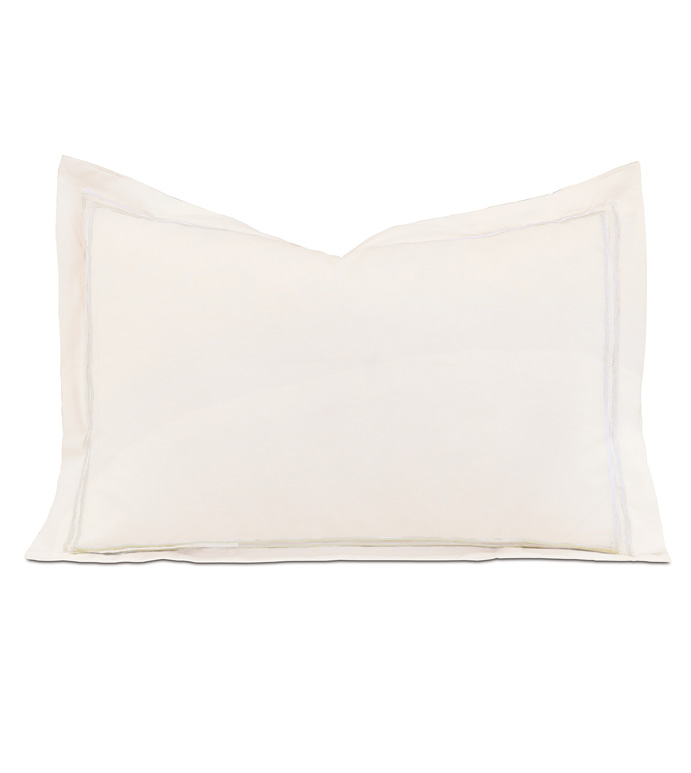 Enzo Ivory/White Boudoir Sham