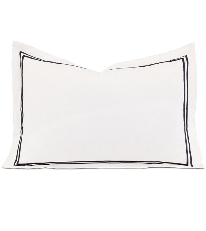 Enzo White/Black Boudoir Sham