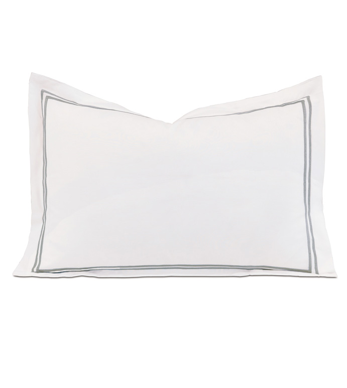 Enzo White/Dove Boudoir Sham