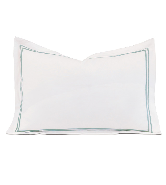 Enzo White/Lake Boudoir Sham