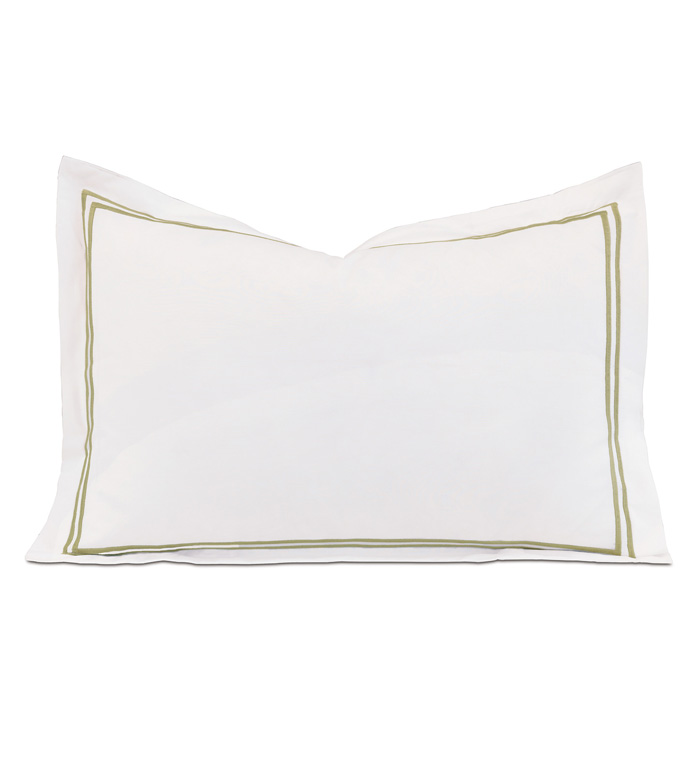 Enzo White/Lime Boudoir Sham