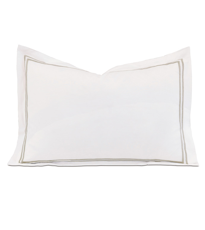 Enzo White/Sable Boudoir Sham