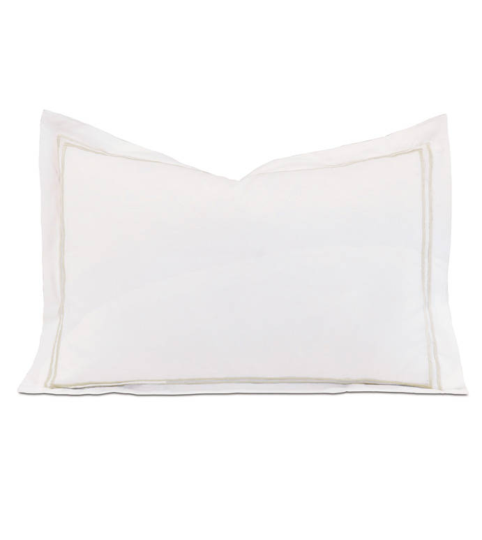 Enzo White/Silver Boudoir Sham