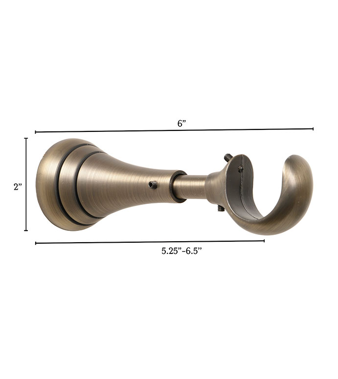 Metallo Brushed Brass Adjustable Bracket