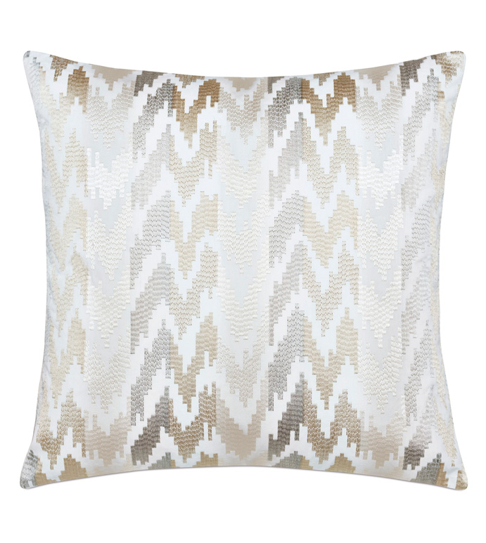 Veda Embroidered Decorative Pillow In Neutral