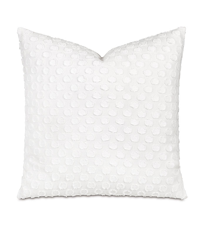 Lilla Polkadot Decorative Pillow In White