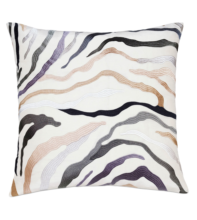 Della Embroidered Decorative Pillow
