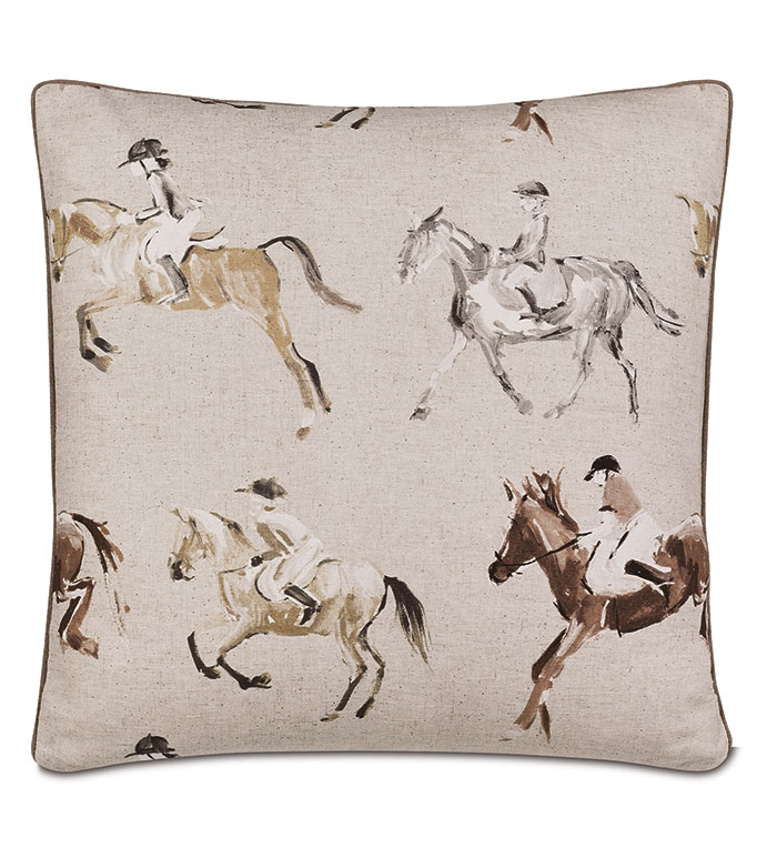 Jockey Equestrian Decorative Pillow