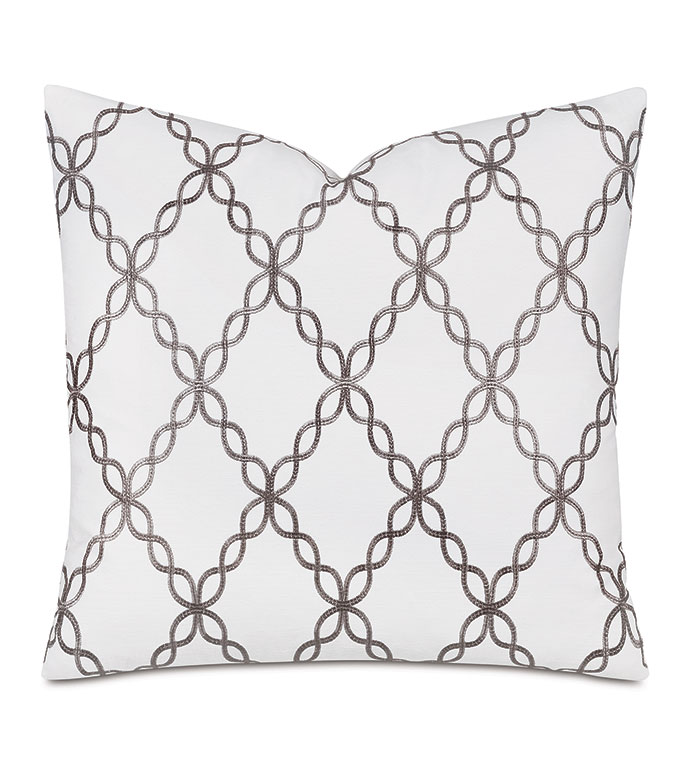 Gideon Embroidered Decorative Pillow