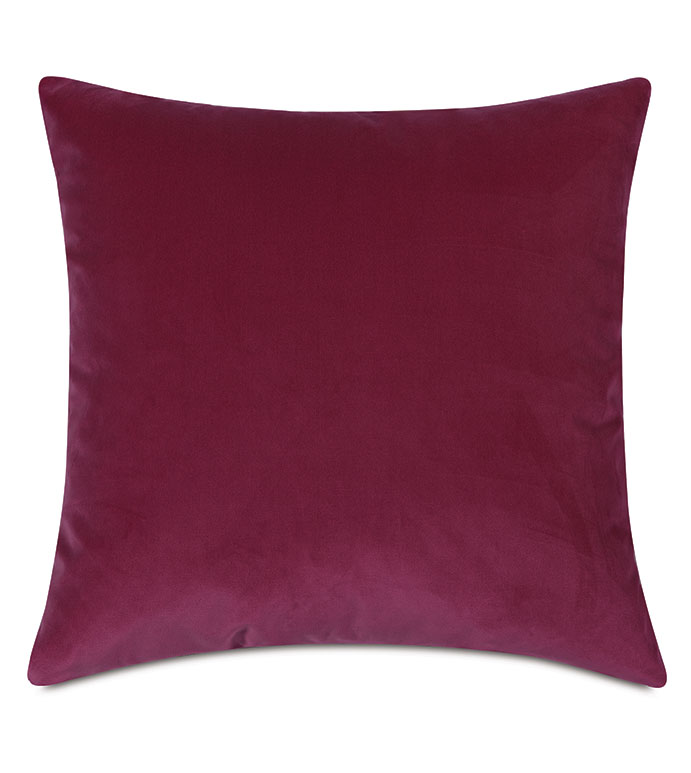 Plush Velvet Decorative Pillow In Raspberry