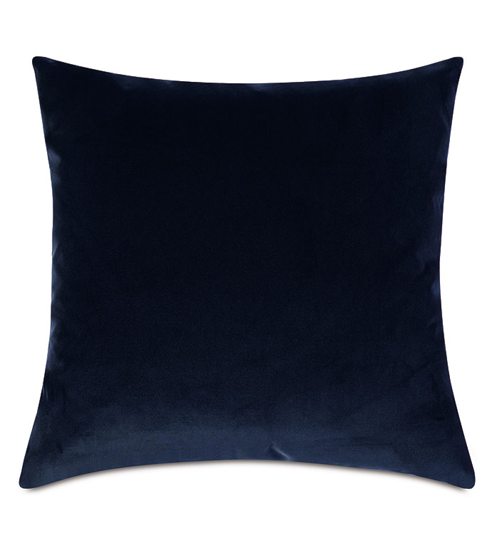 Plush Velvet Decorative Pillow In Navy Eastern Accents