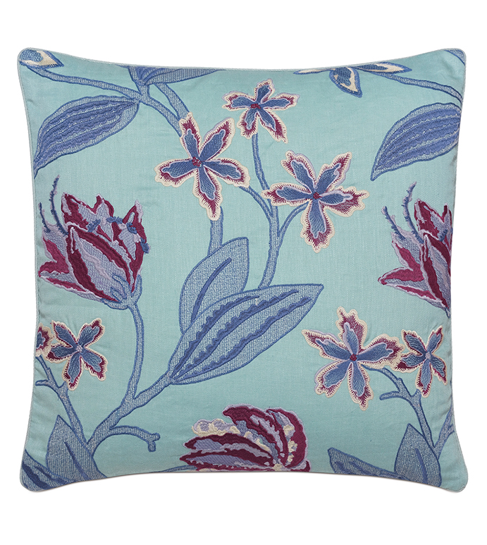 Beaulah Aqua Decorative Pillow