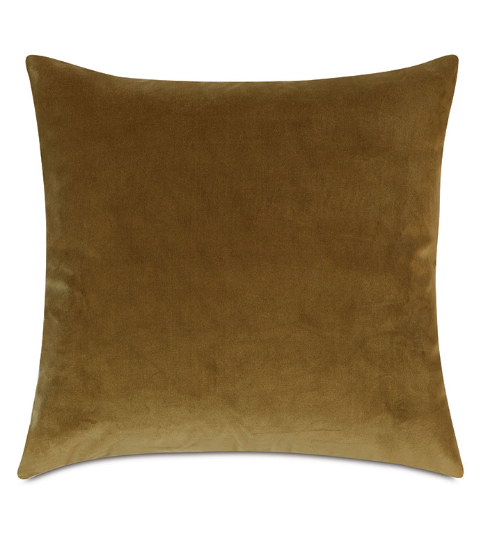 Plush Velvet Decorative Pillow In Citrine