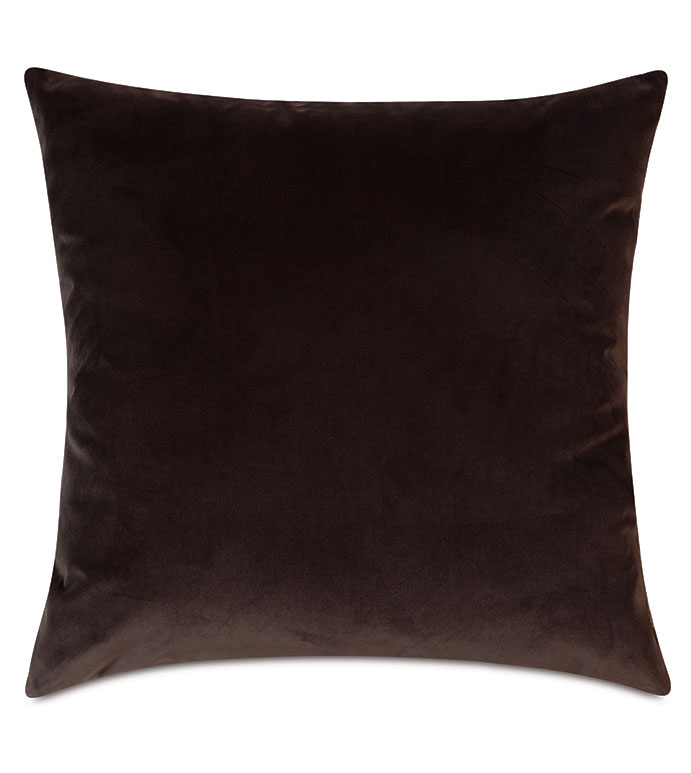 Uma Velvet Decorative Pillow In Brown