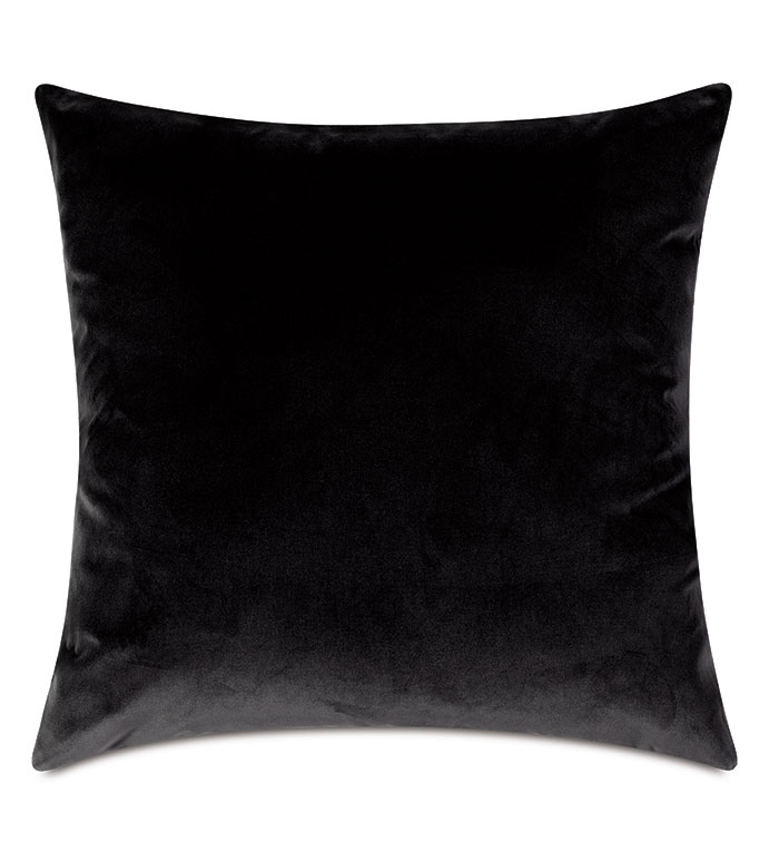 Uma Velvet Decorative Pillow In Charcoal