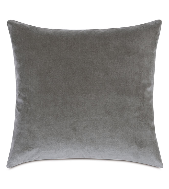 Uma Velvet Decorative Pillow In Gray