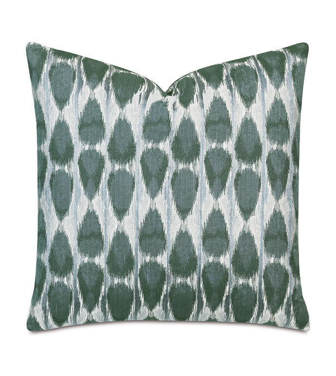 Salina Ikat Decorative Pillow In Green