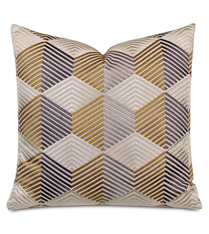 Etude Zig Zag Decorative Pillow In Mustard