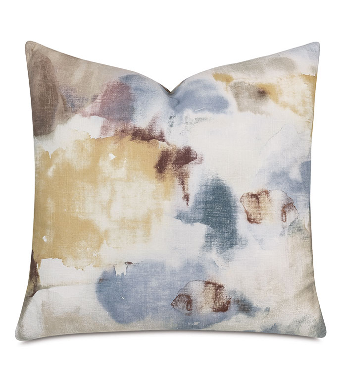 Glory Watercolor Decorative Pillow In Spa