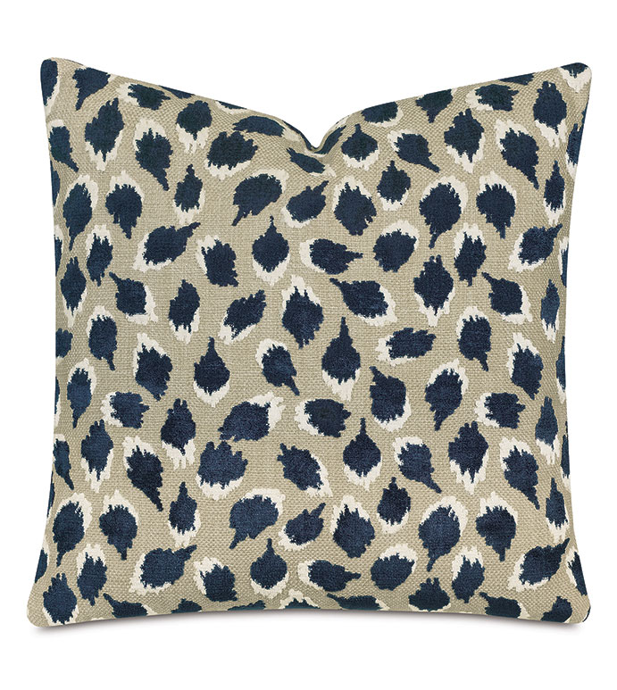 Ocelot Decorative Pillow In Navy