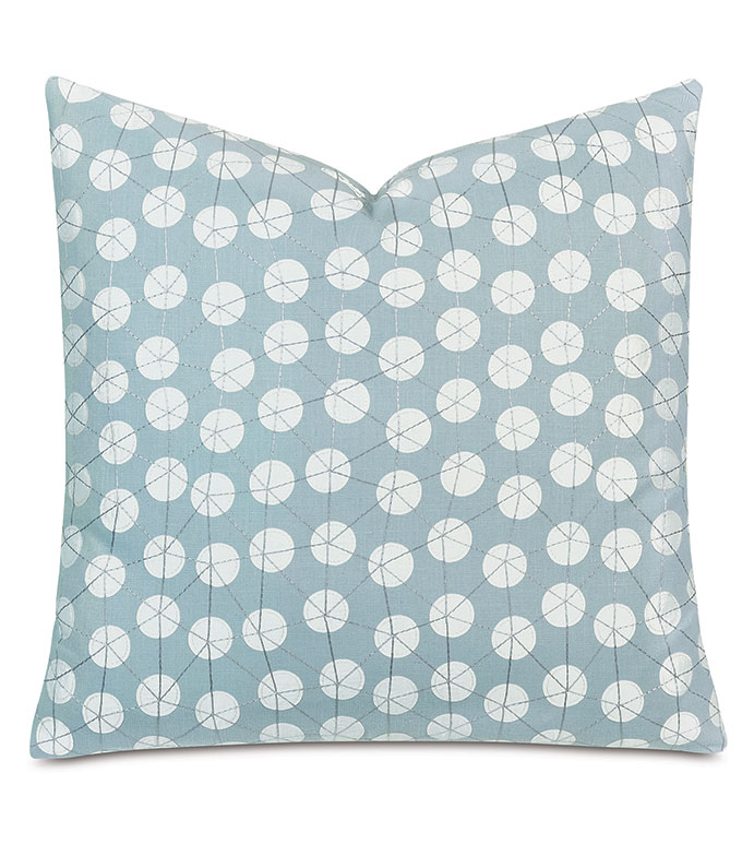 Ollie Embroidered Decorative Pillow In Spa