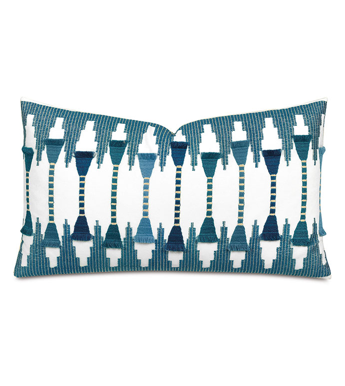 Amani Fil Coupe Decorative Pillow In Teal