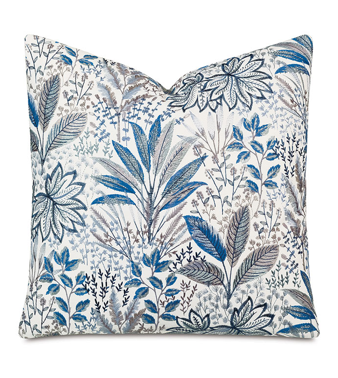 Cummings Embroidered Decorative Pillow in Coastal